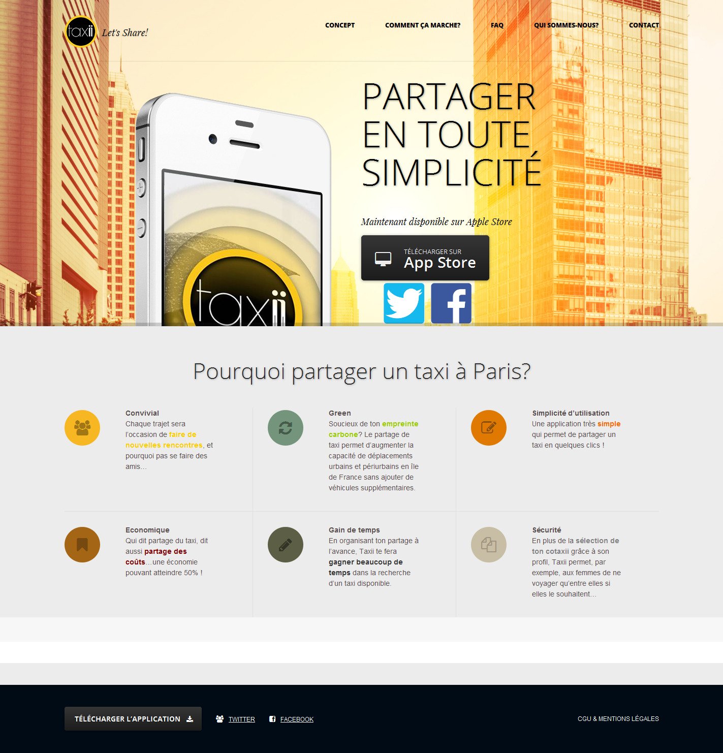 Aperçu du site Taxii.fr