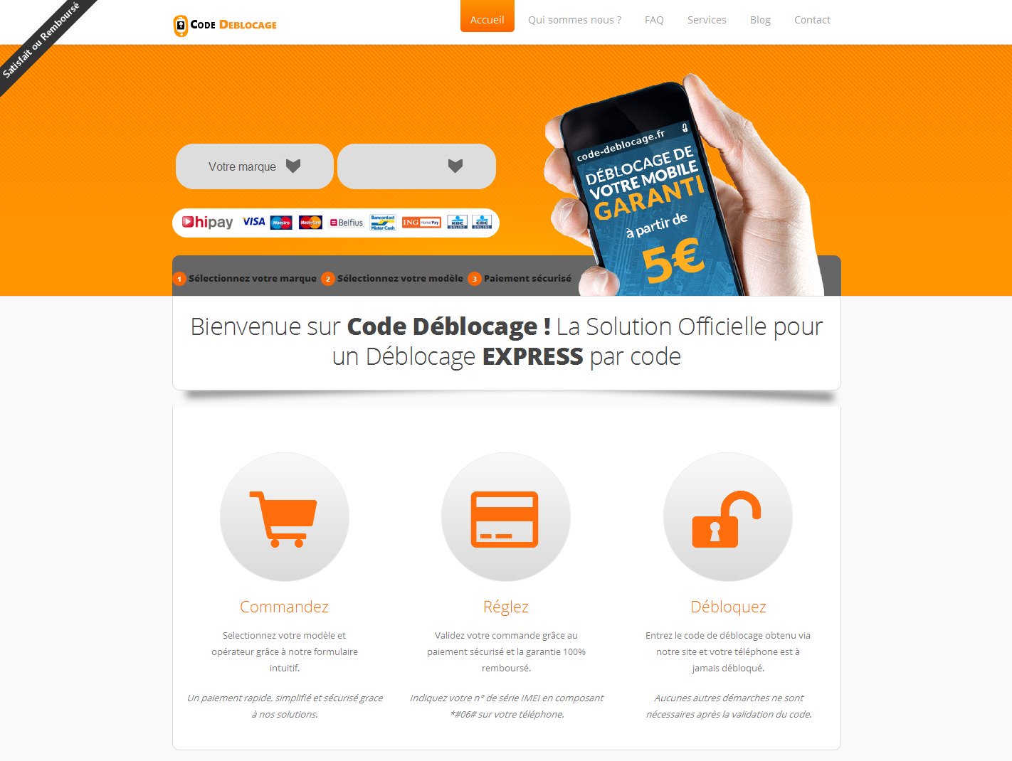 Aperçu du site Code-Deblocage.fr