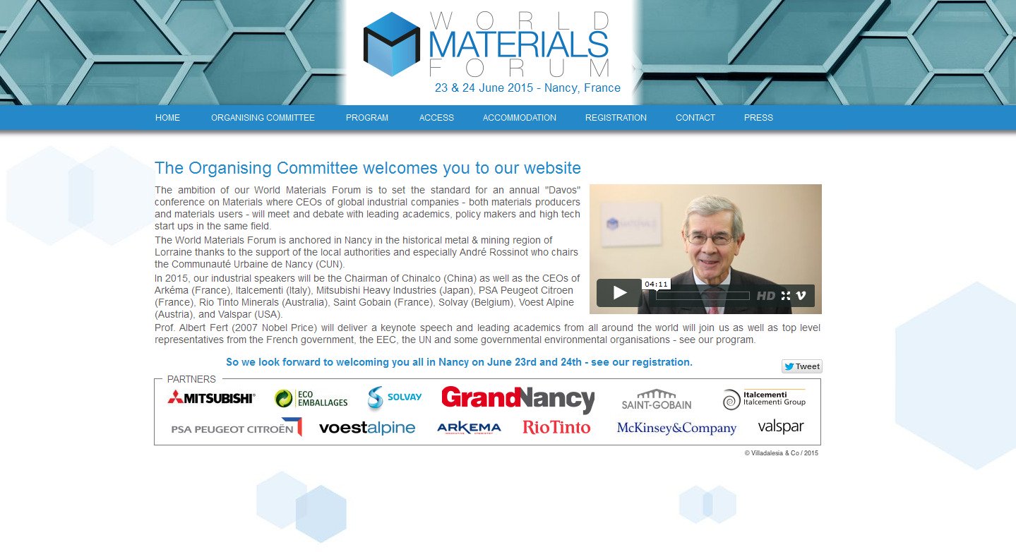 Aperçu du site WorldMaterialsForum.com