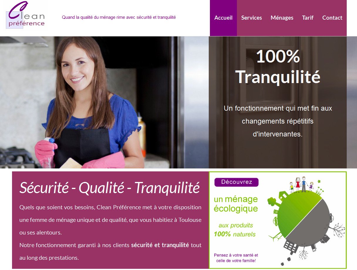 Aperçu du site CleanPreference.fr