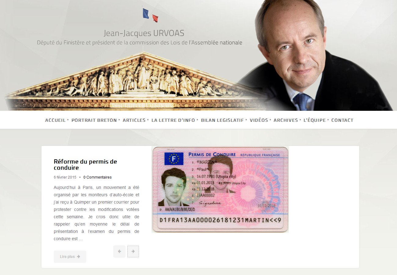 Aperçu du site Urvoas.bzh