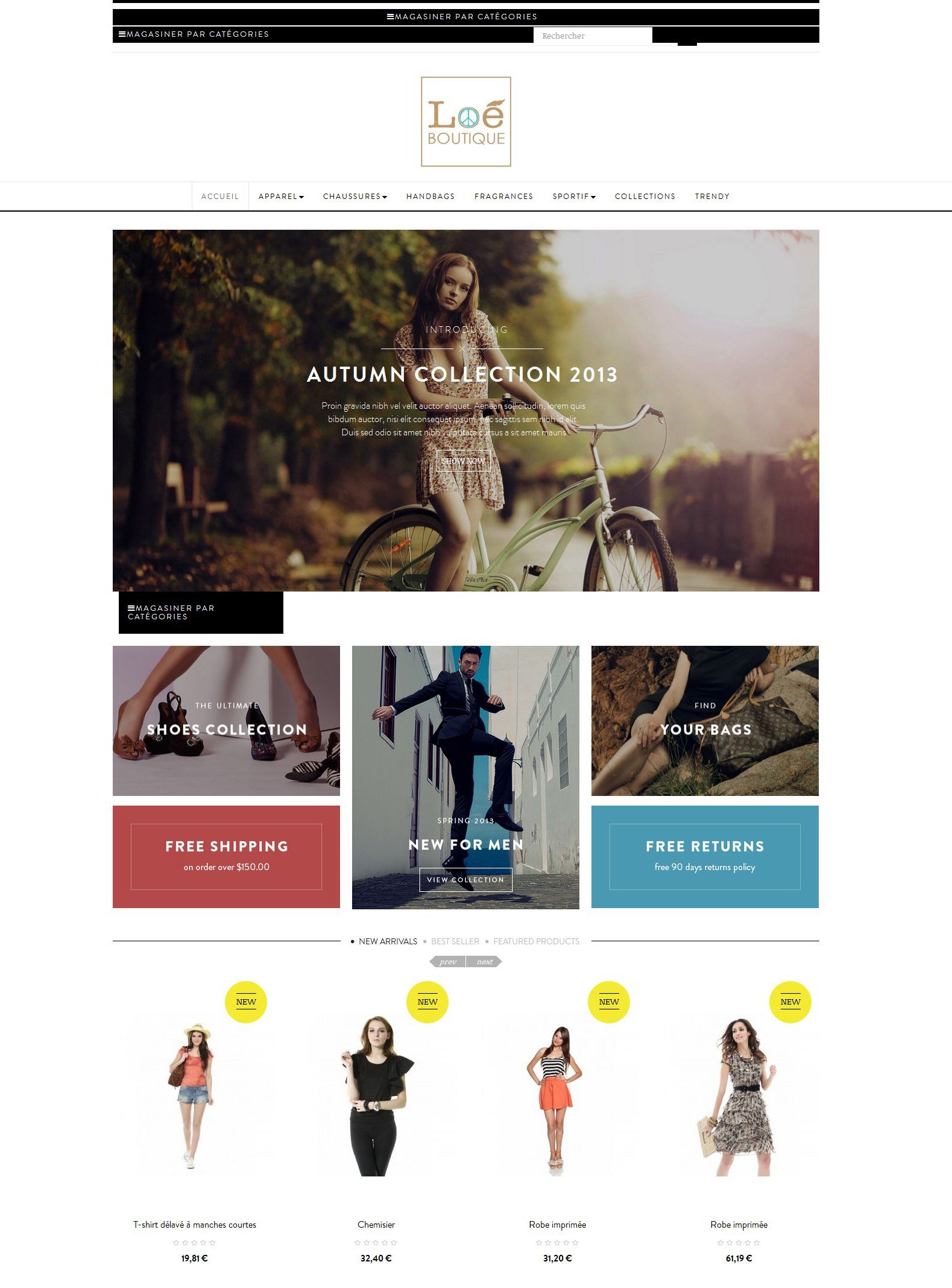 Aperçu du site LoeBoutique.fr