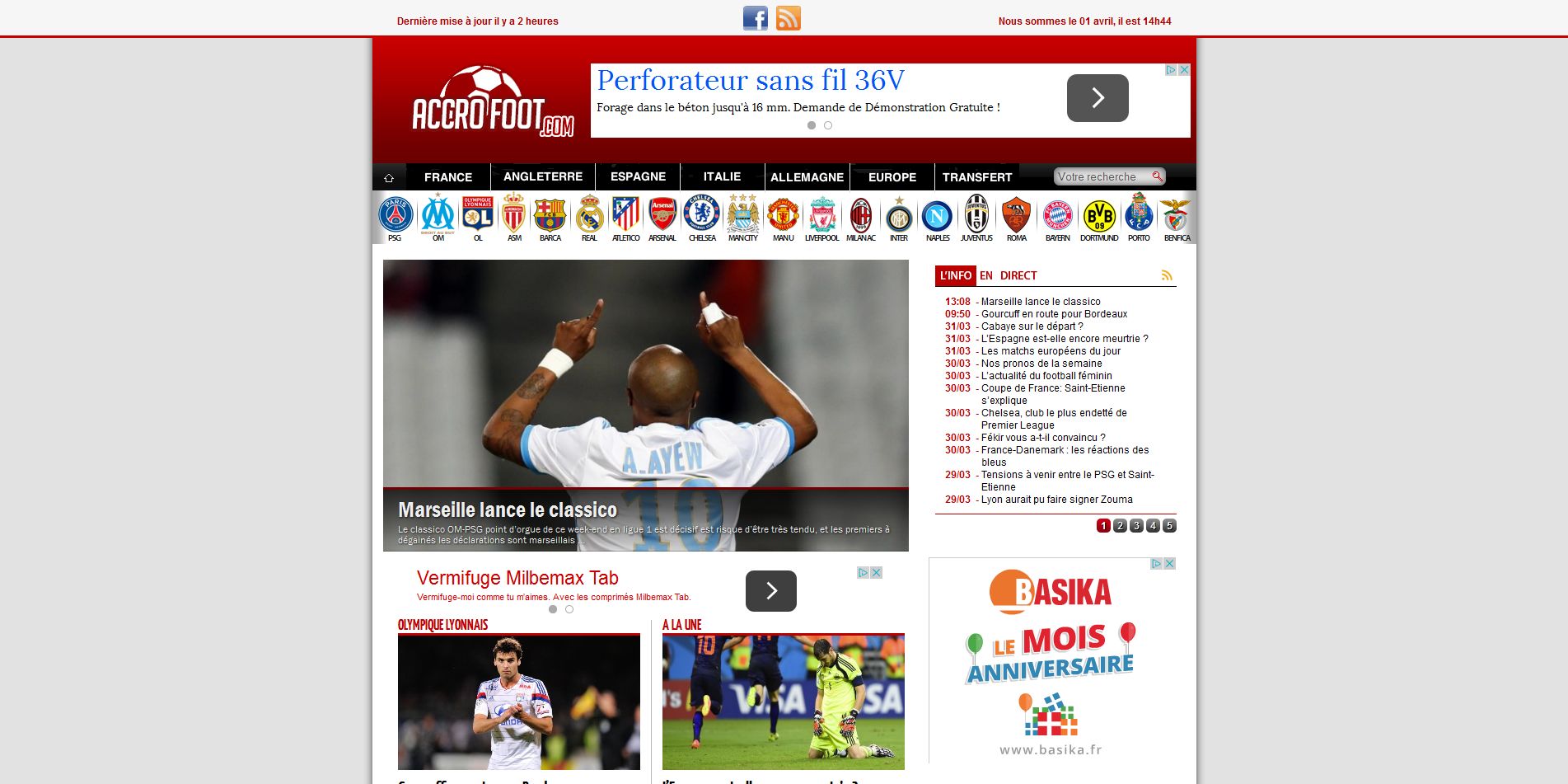 Aperçu du site Accrofoot.com
