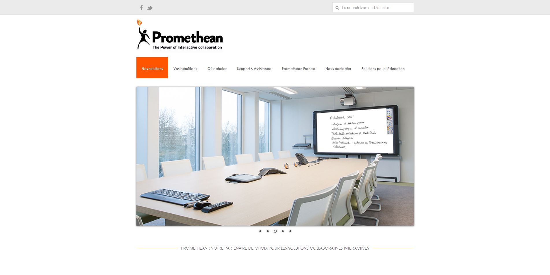 Aperçu du site Promethean-Entreprises.fr