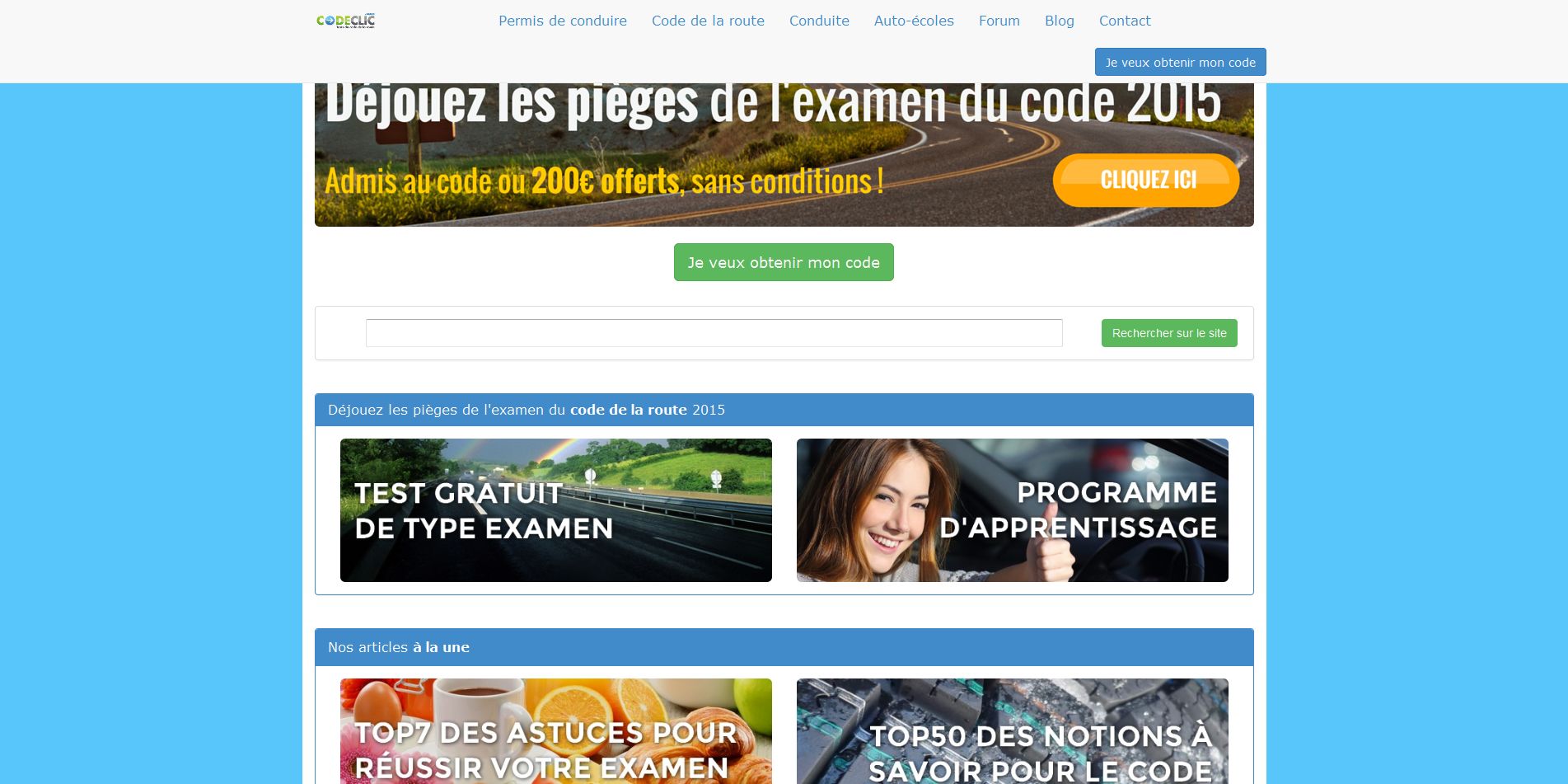 Aperçu du site Codeclic.com