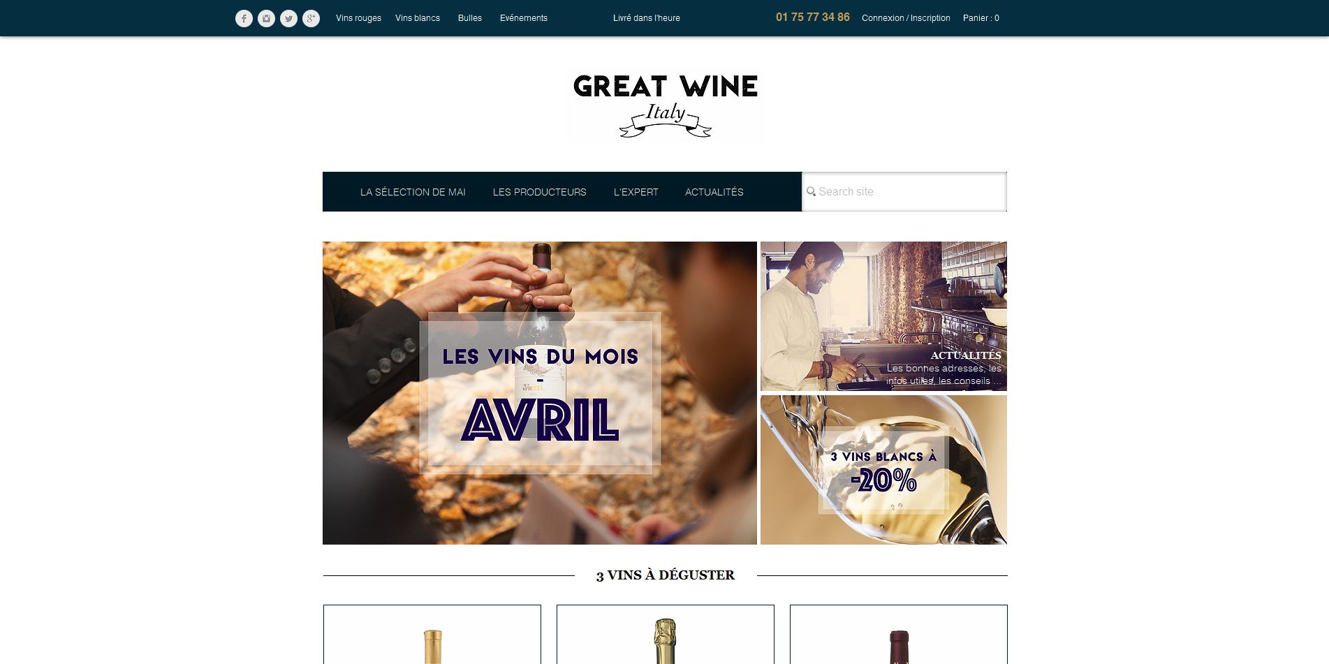 Aperçu du site Greatwineitaly.com