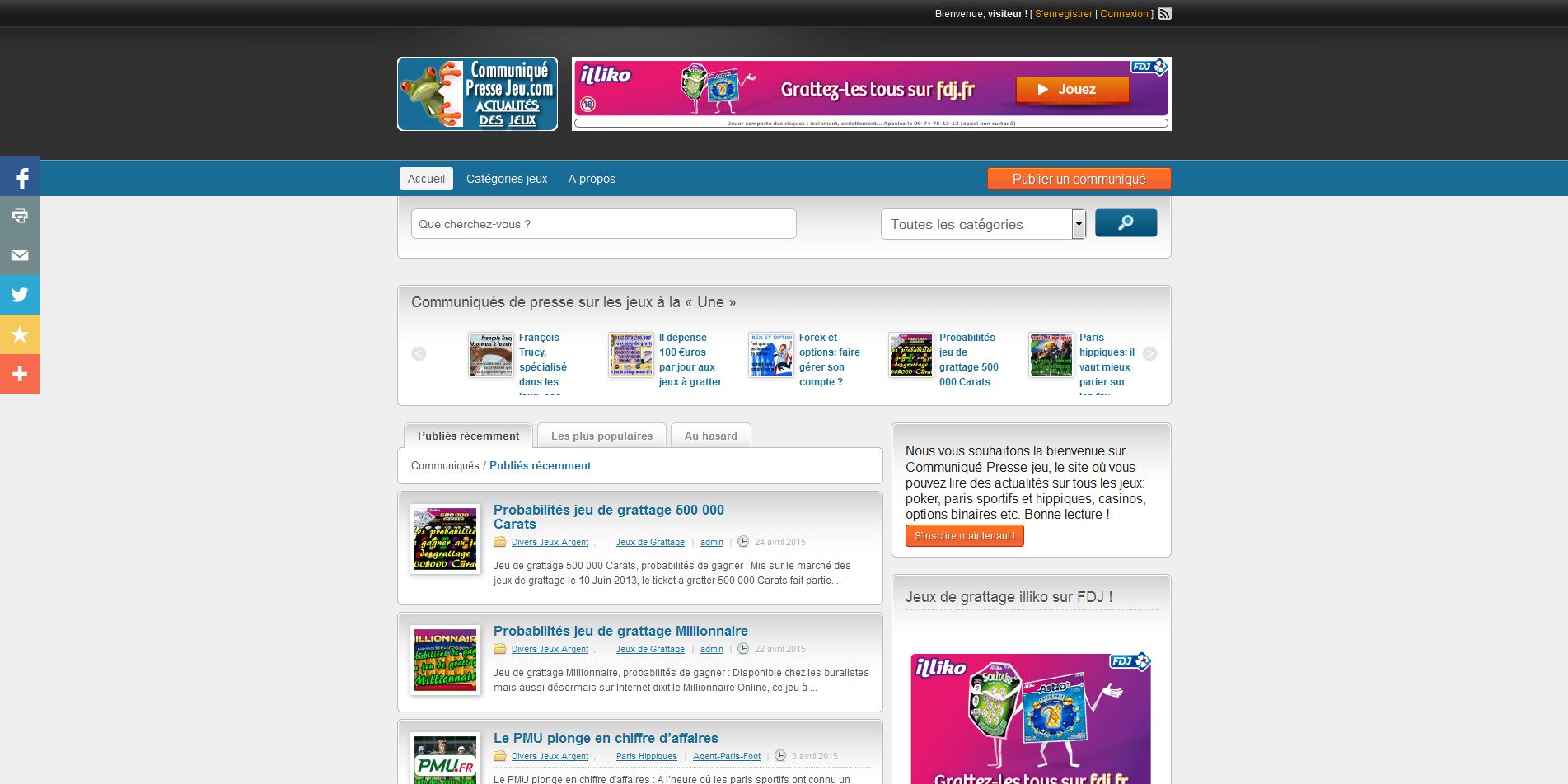Aperçu du site Communique-Presse-Jeu.com