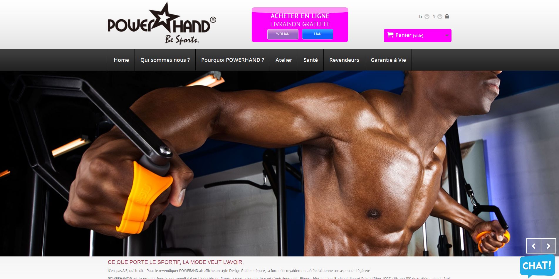 Aperçu du site Powerhand-Athletic.com