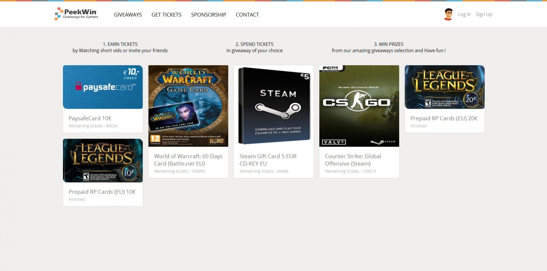 Aperçu du site Peekwin.com