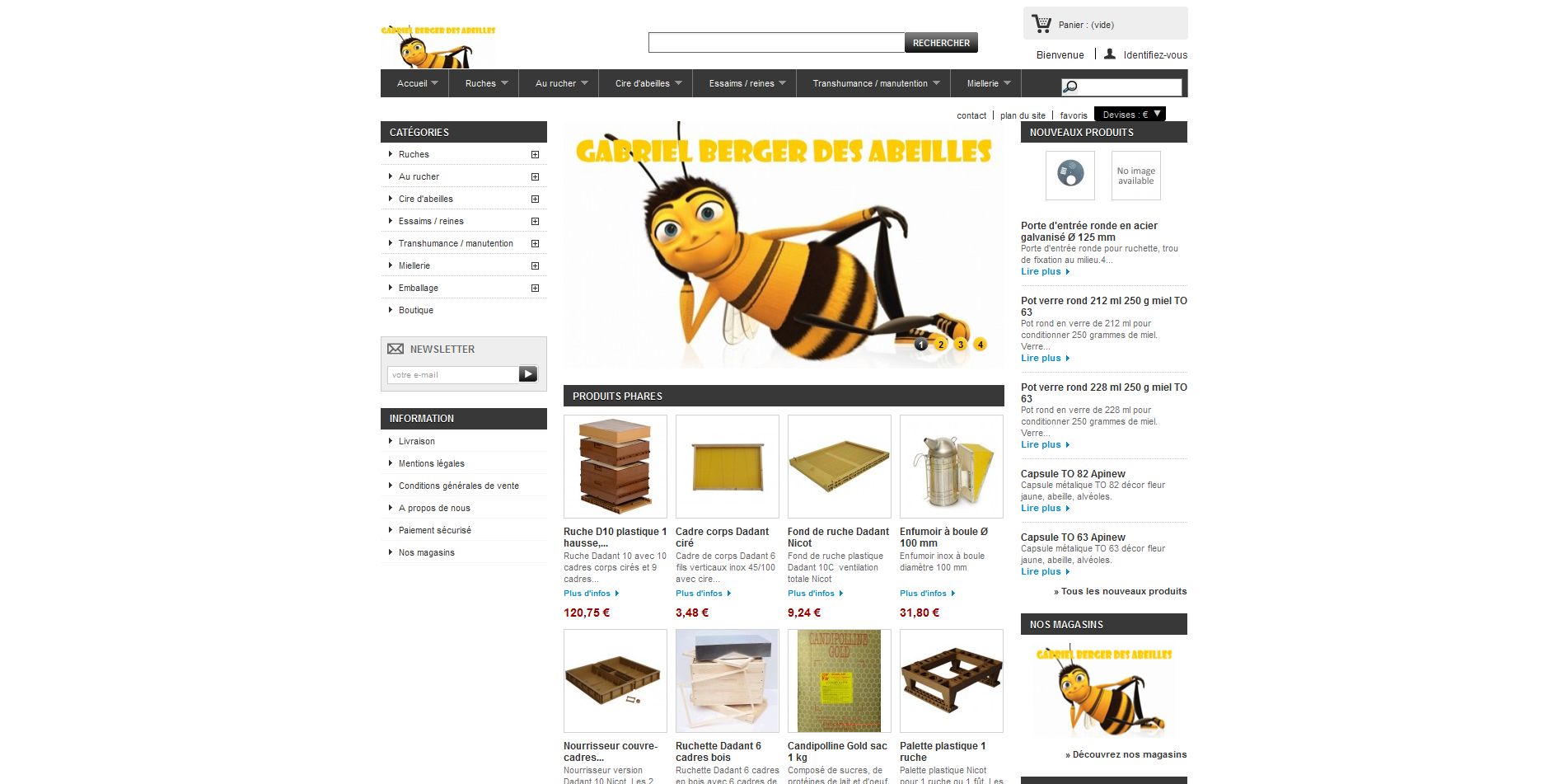 Aperçu du site GabrielBergerDesAbeilles.com