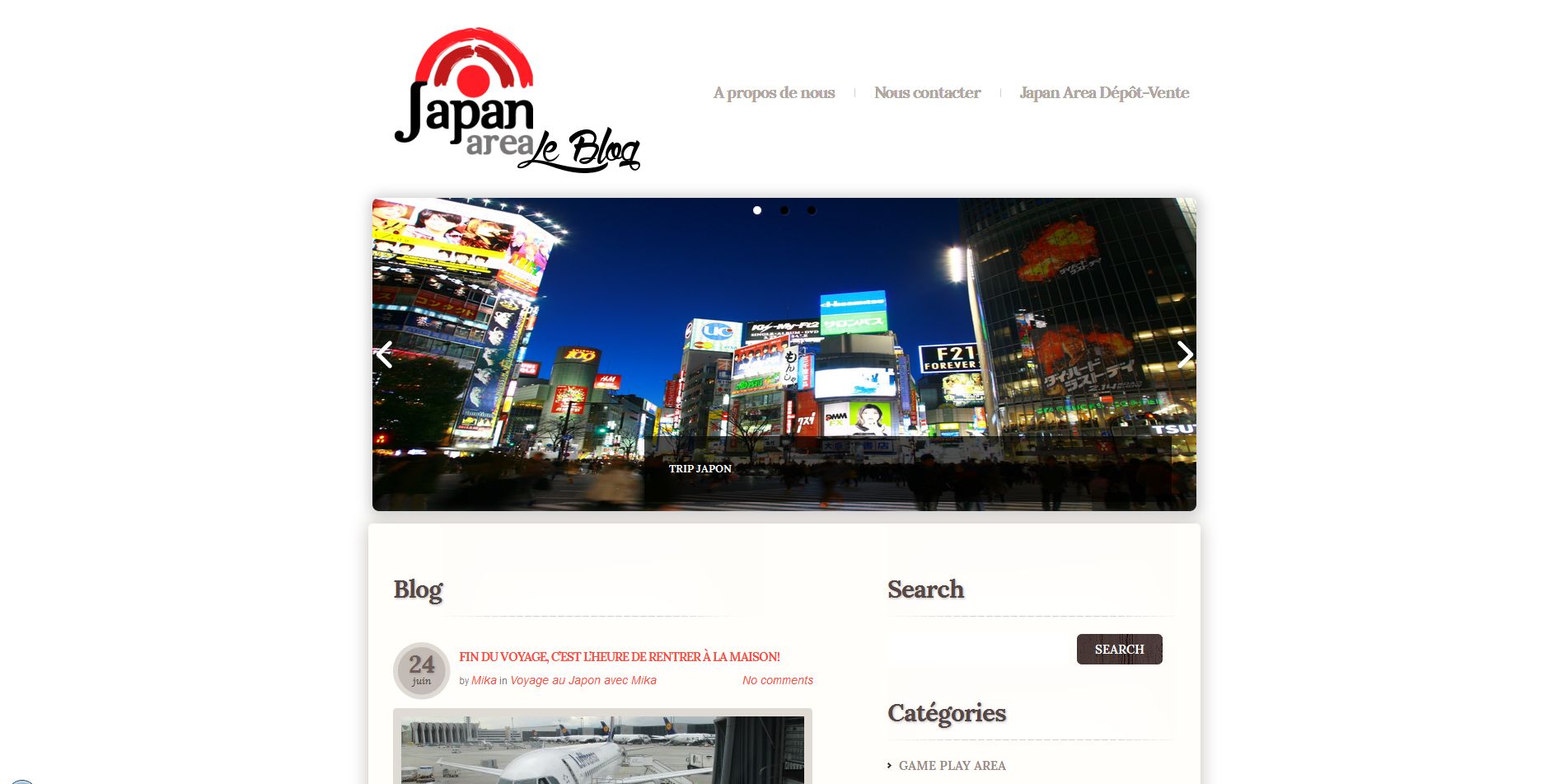 Aperçu du site Japan-Area.fr