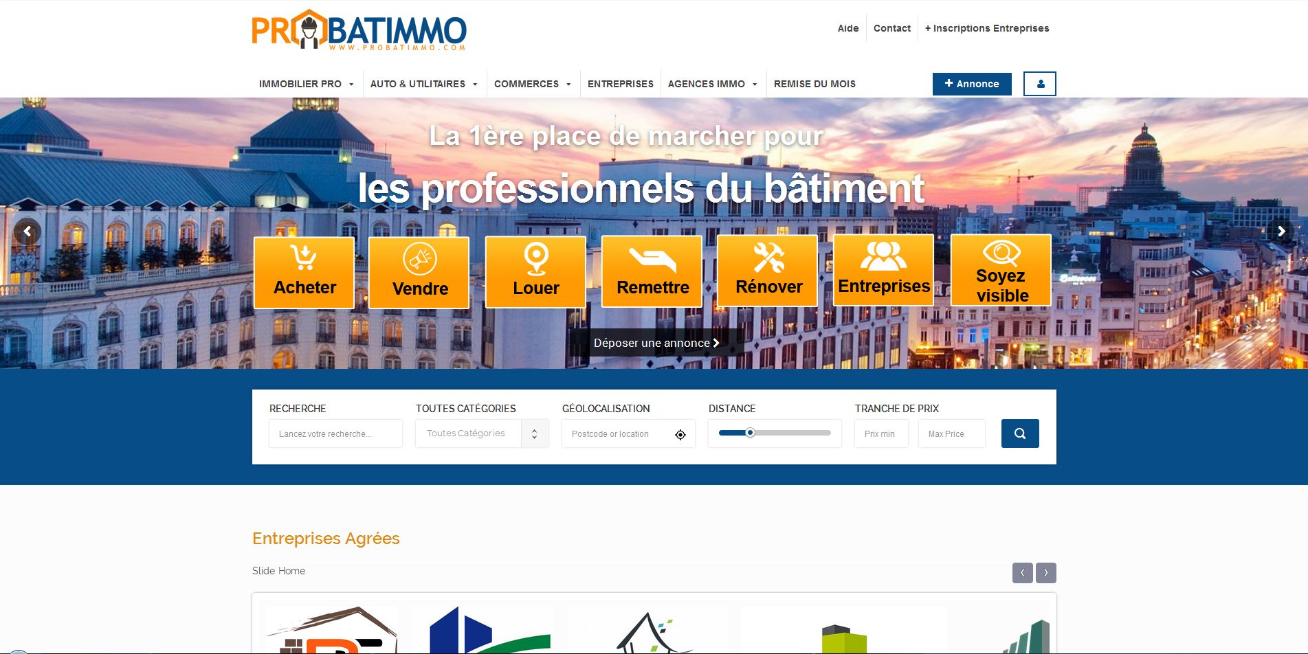 Aperçu du site Probatimmo.com