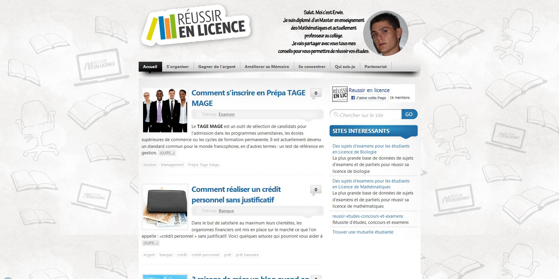 Aperçu du site ReussirEnLicence.com