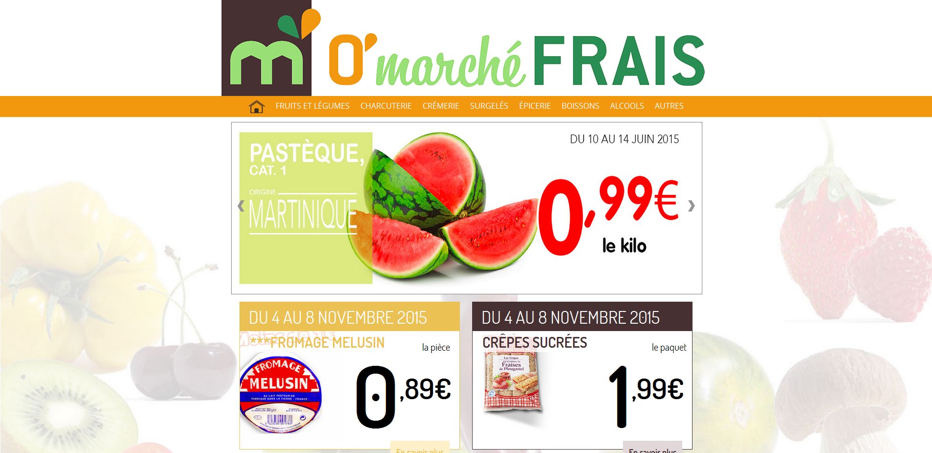 Aperçu du site OMarcheFrais-Chalette.fr