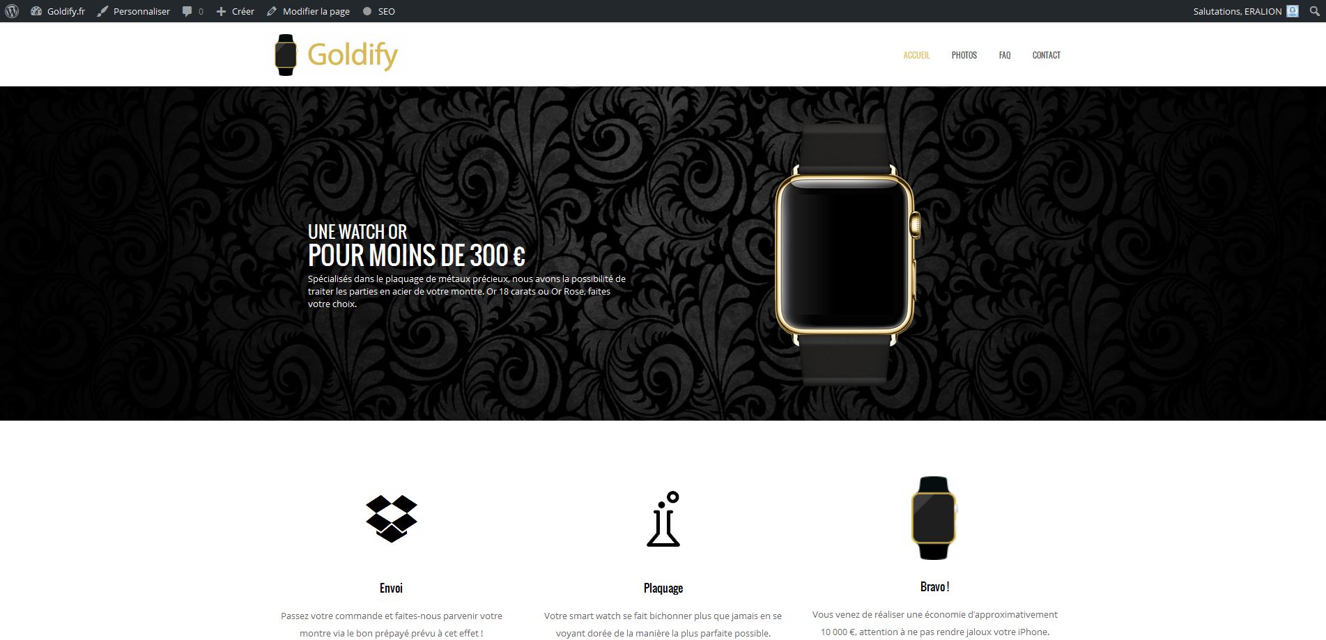 Aperçu du site Goldify.fr