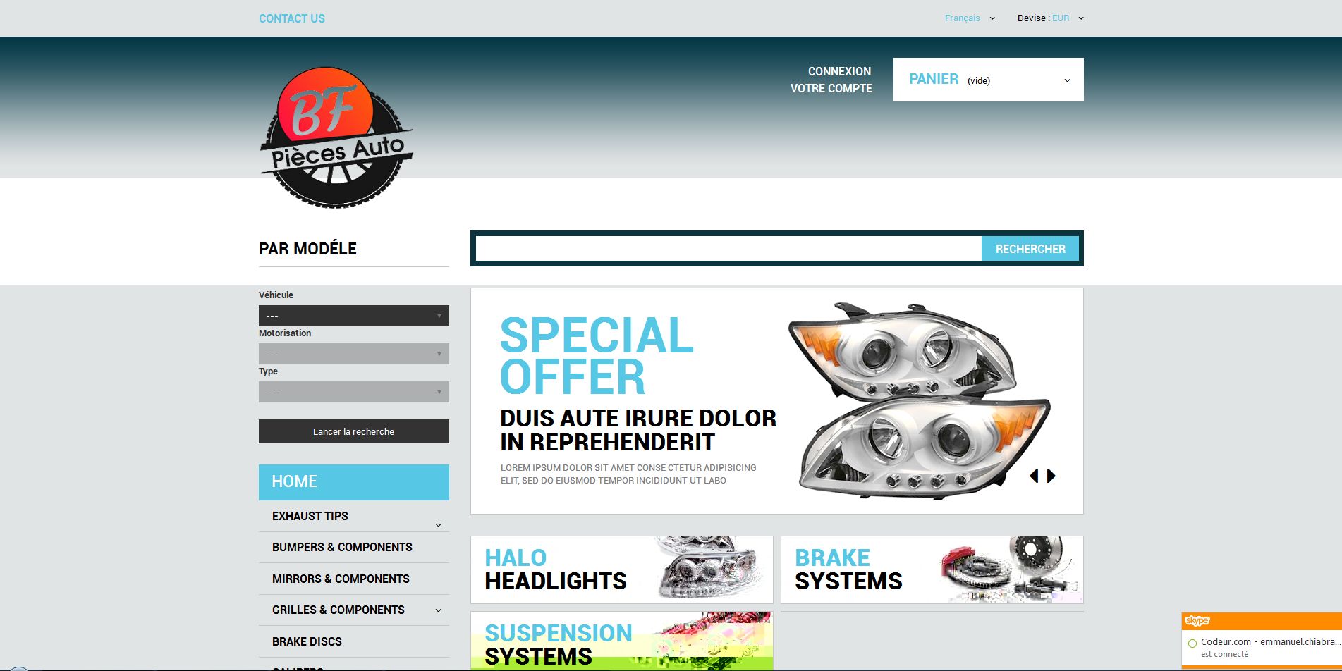 Aperçu du site PiecesAuto-Perpignan.com