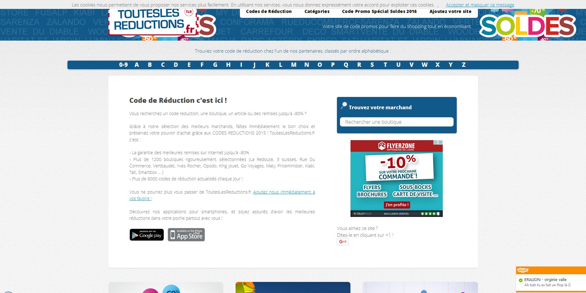 Aperçu du site ToutesLesReductions.fr