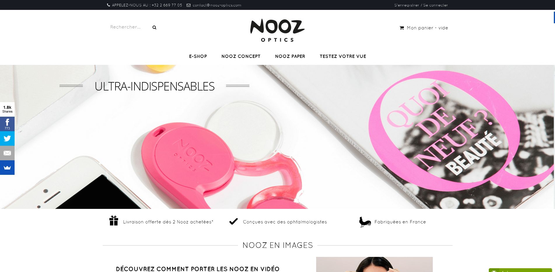 Aperçu du site Nooz-Optics.com