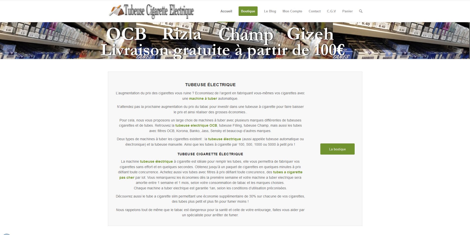 Aperçu du site Tubeuse-Cigarette-Electrique.fr