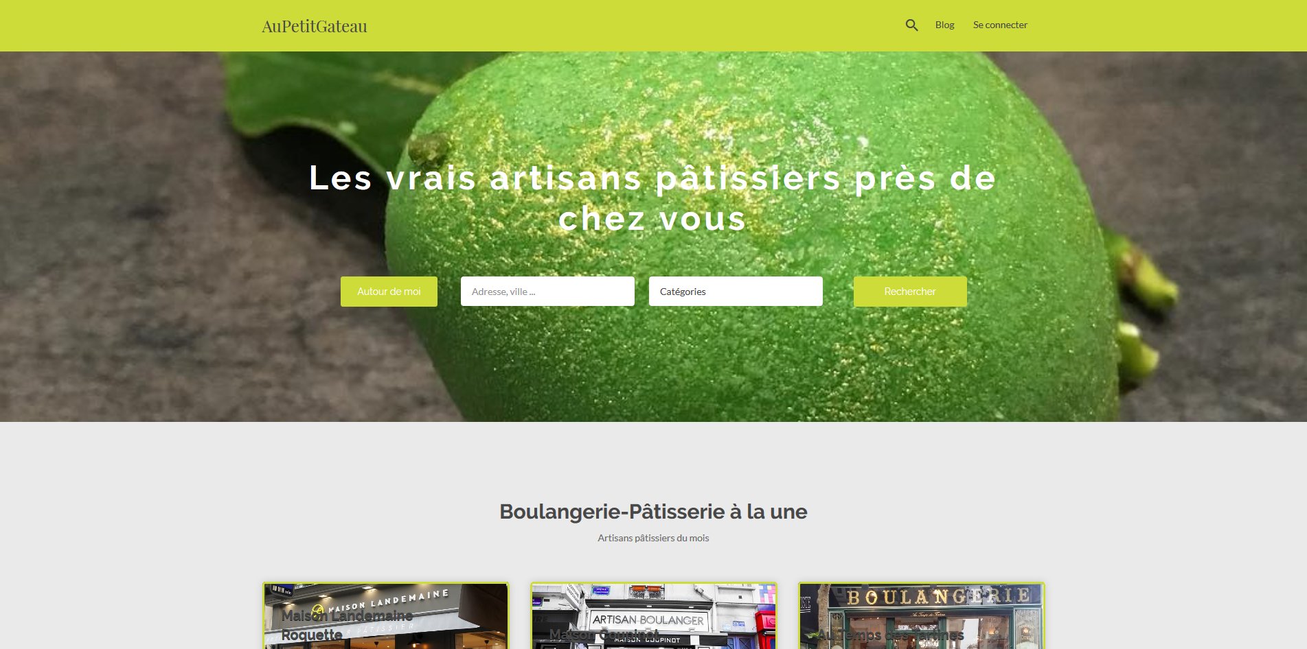 Aperçu du site AuPetitGateau.fr