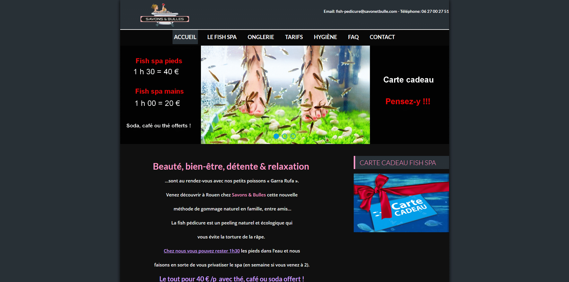 Aperçu du site FishPedicure-Rouen.fr