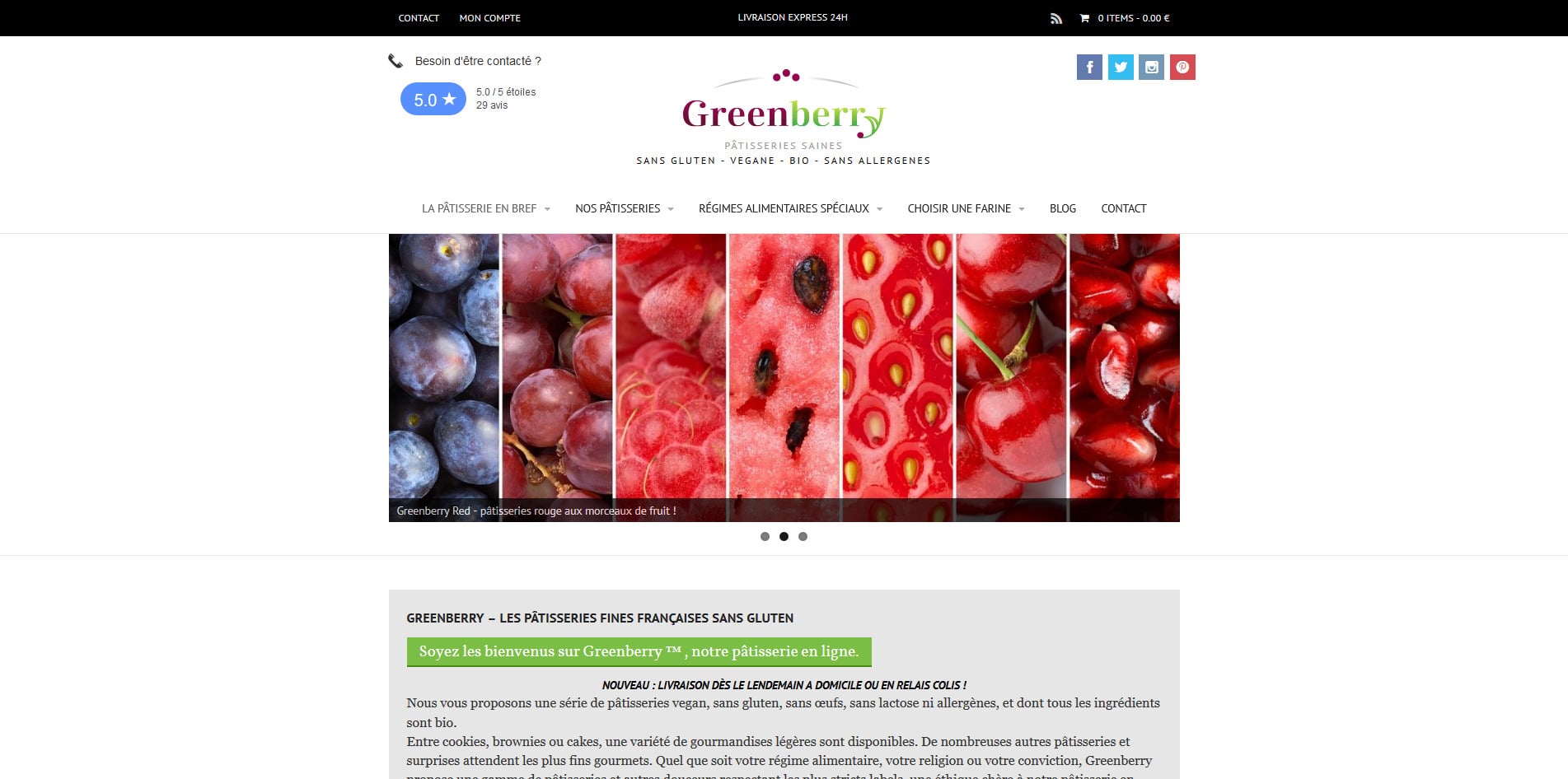 Aperçu du site GreenBerry.fr