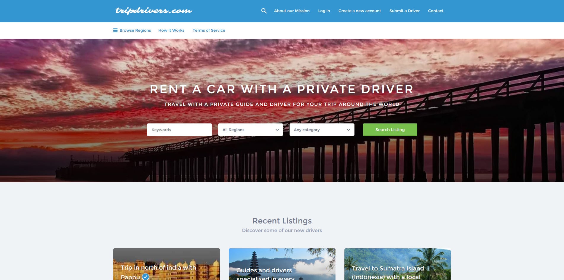 Aperçu du site TripDrivers.com