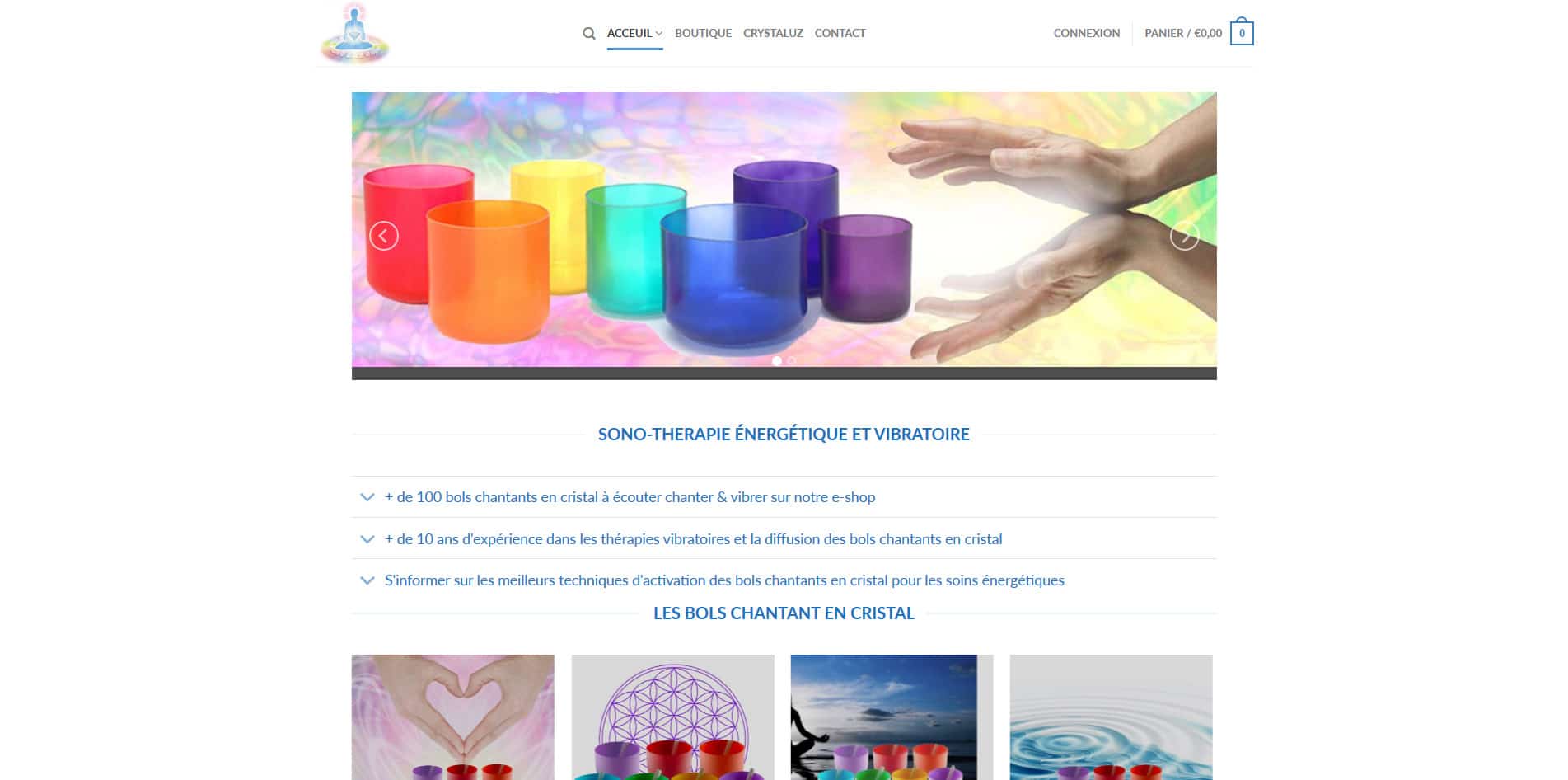 Aperçu du site Crystaluz.shop