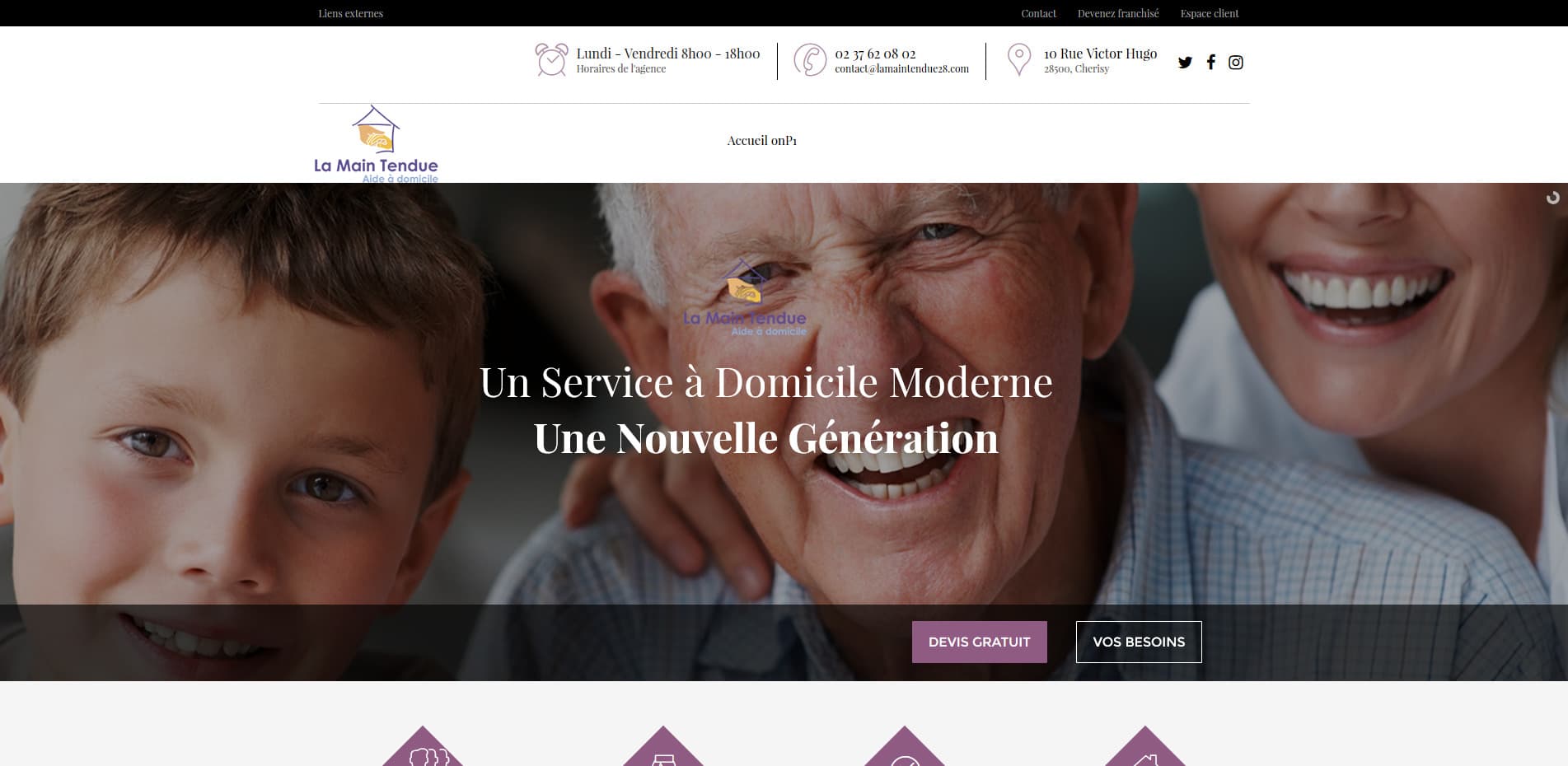 Aperçu du site LaMainTendue-Services.fr