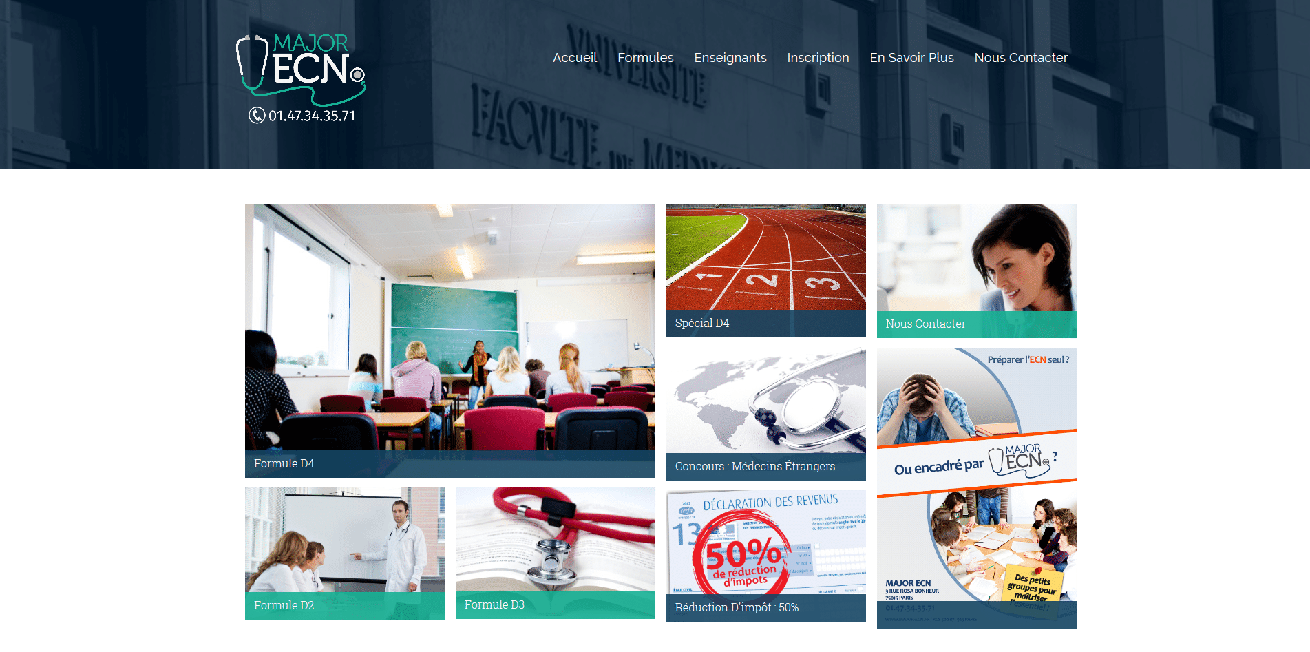 Aperçu du site Major-ecn.fr