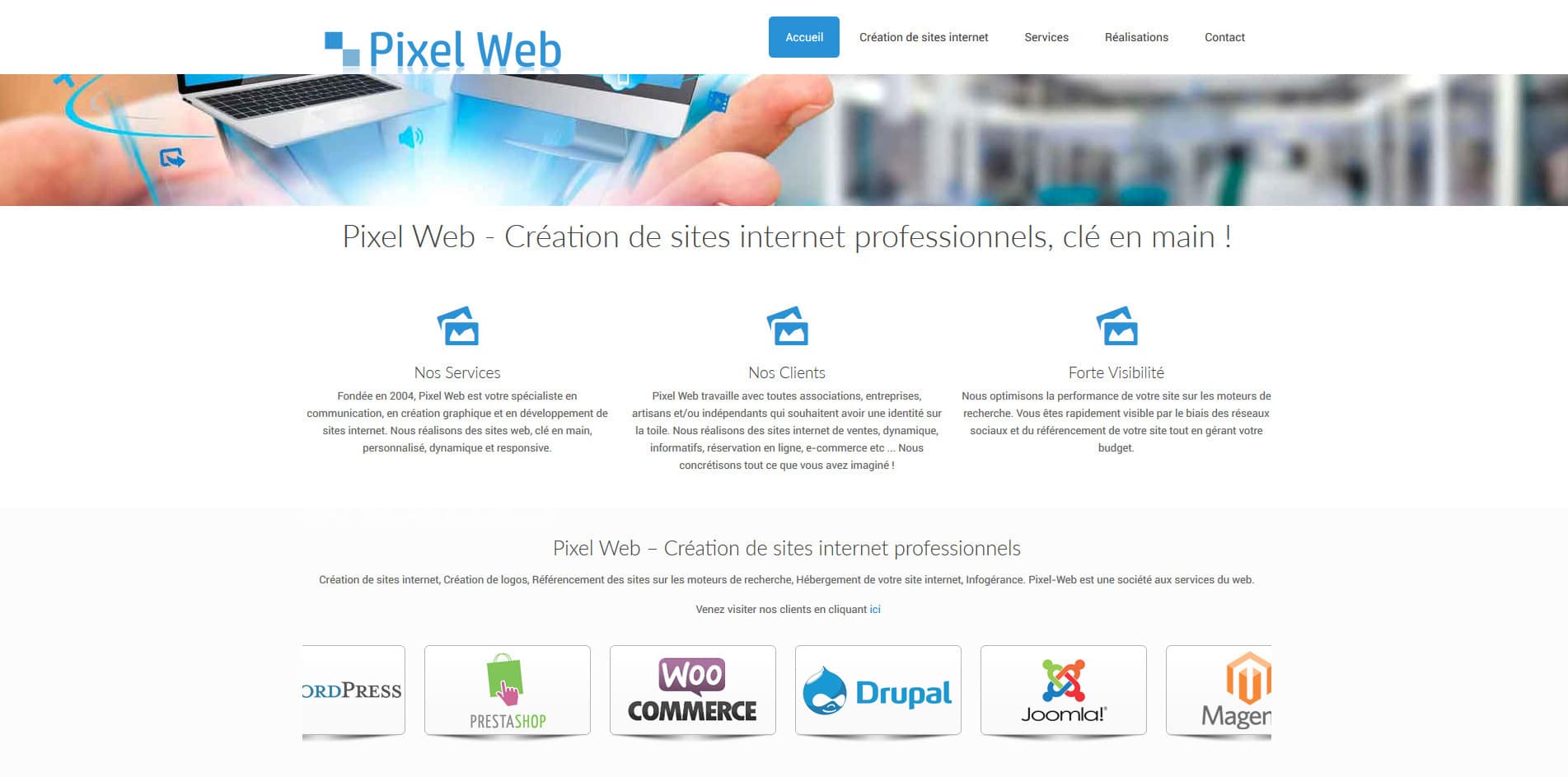 Aperçu du site Pixel-web.ch