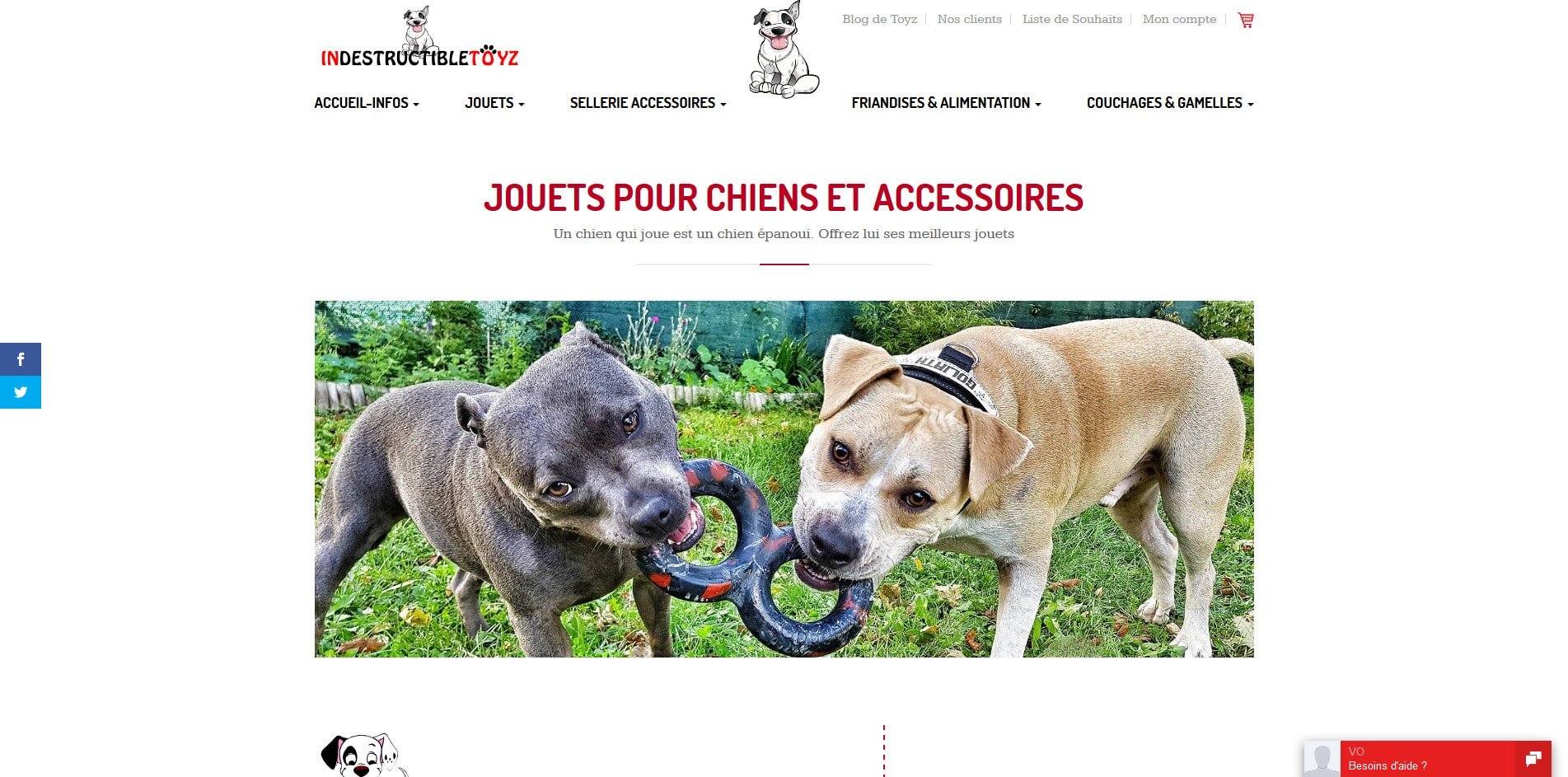Aperçu du site Indestructibletoyz.com