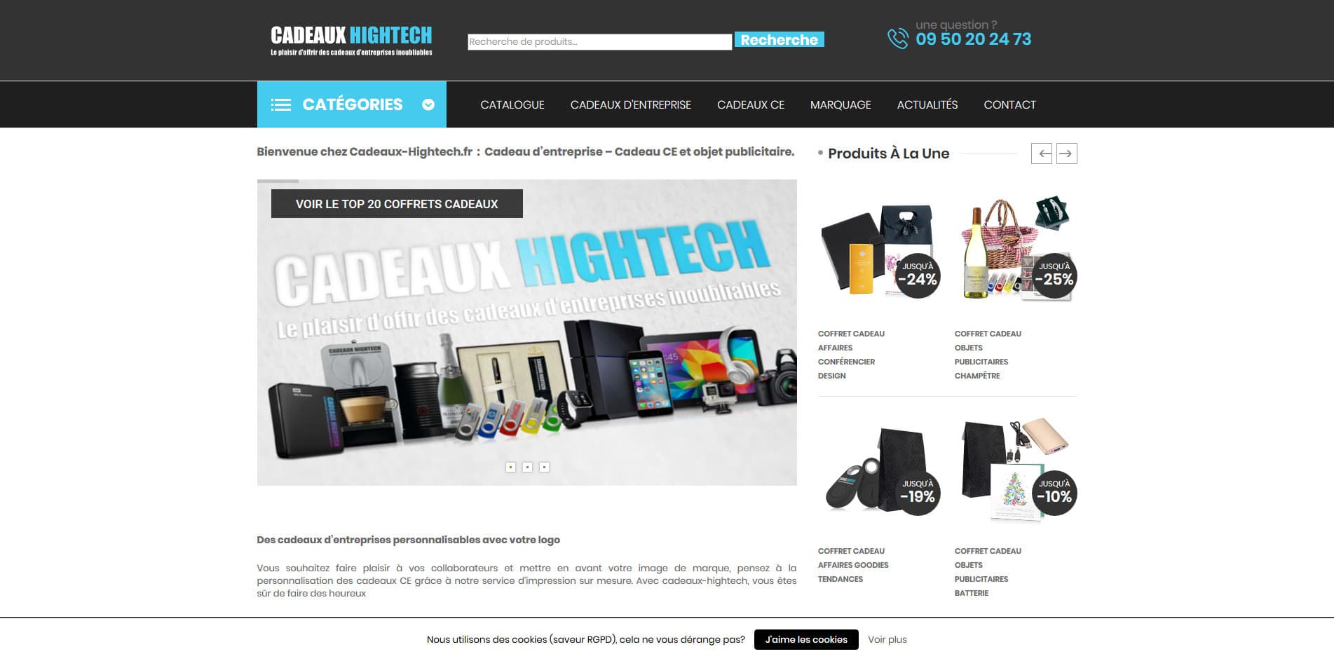 Aperçu du site Cadeaux-Hightech.fr