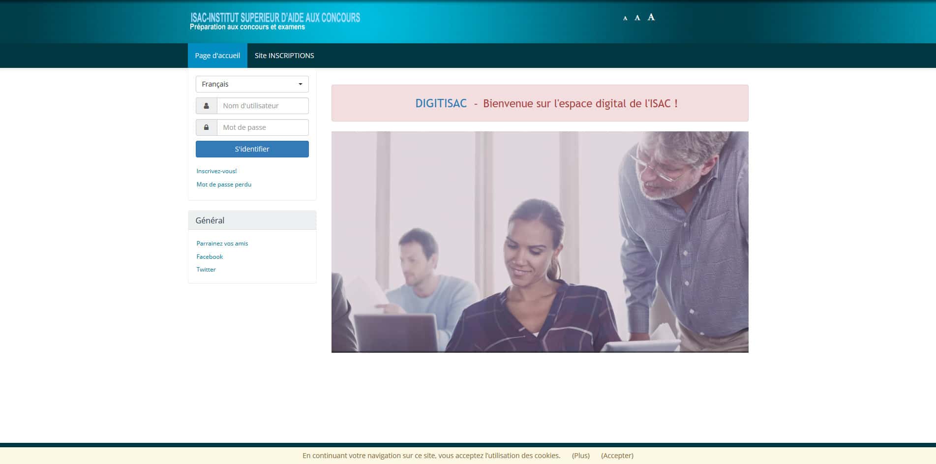 Aperçu du site Isac-Formation.com