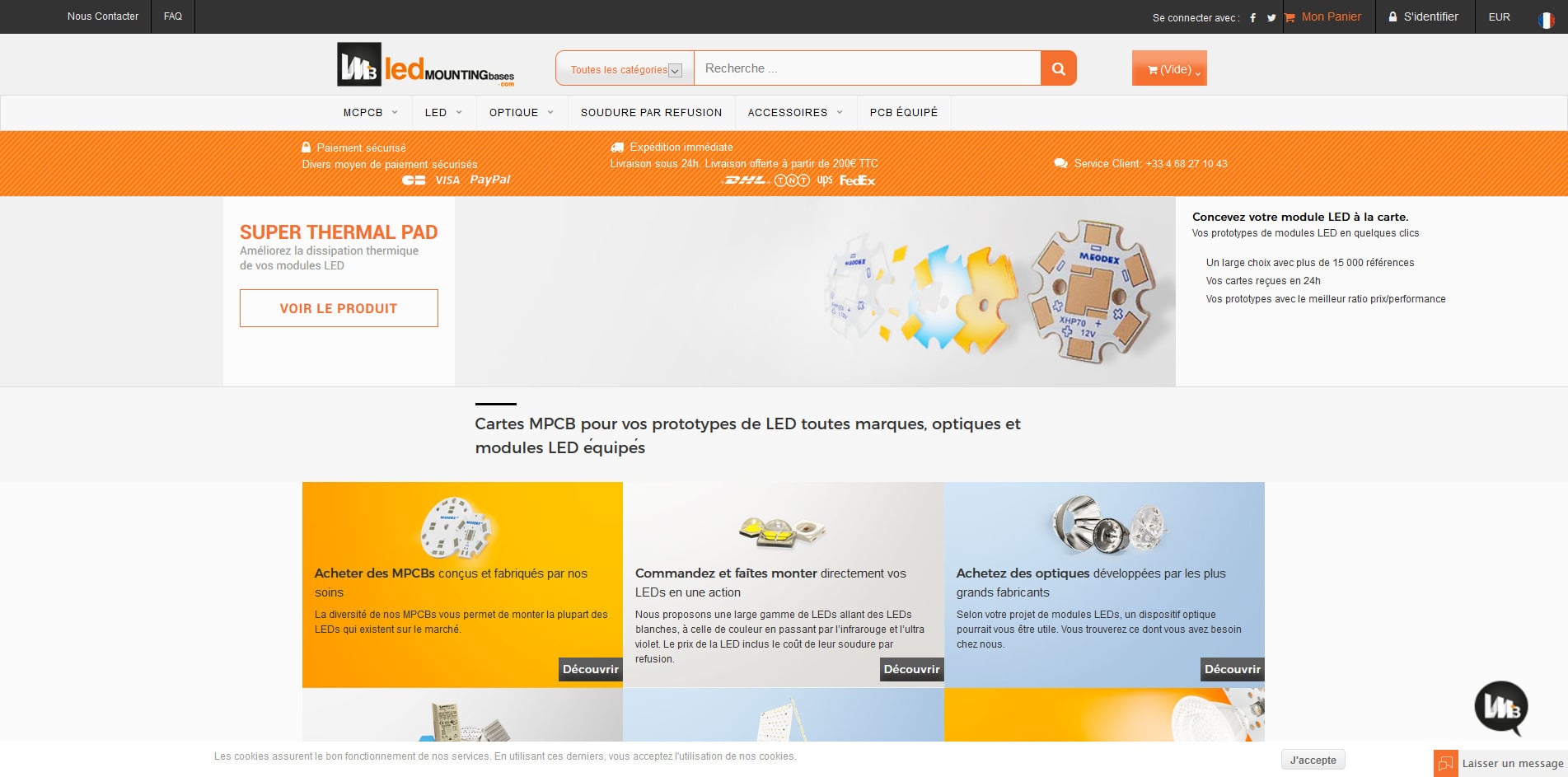 Aperçu du site Led-Mounting-Bases.com