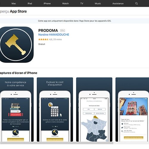 Aperçu du site App PWA Prodoma