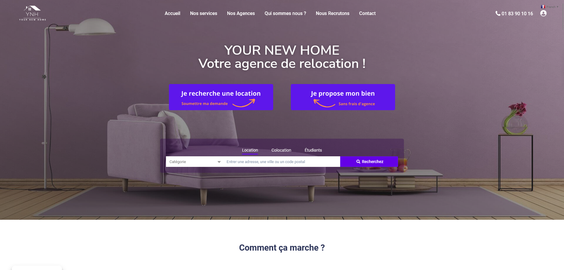 Aperçu du site your-new-home.fr
