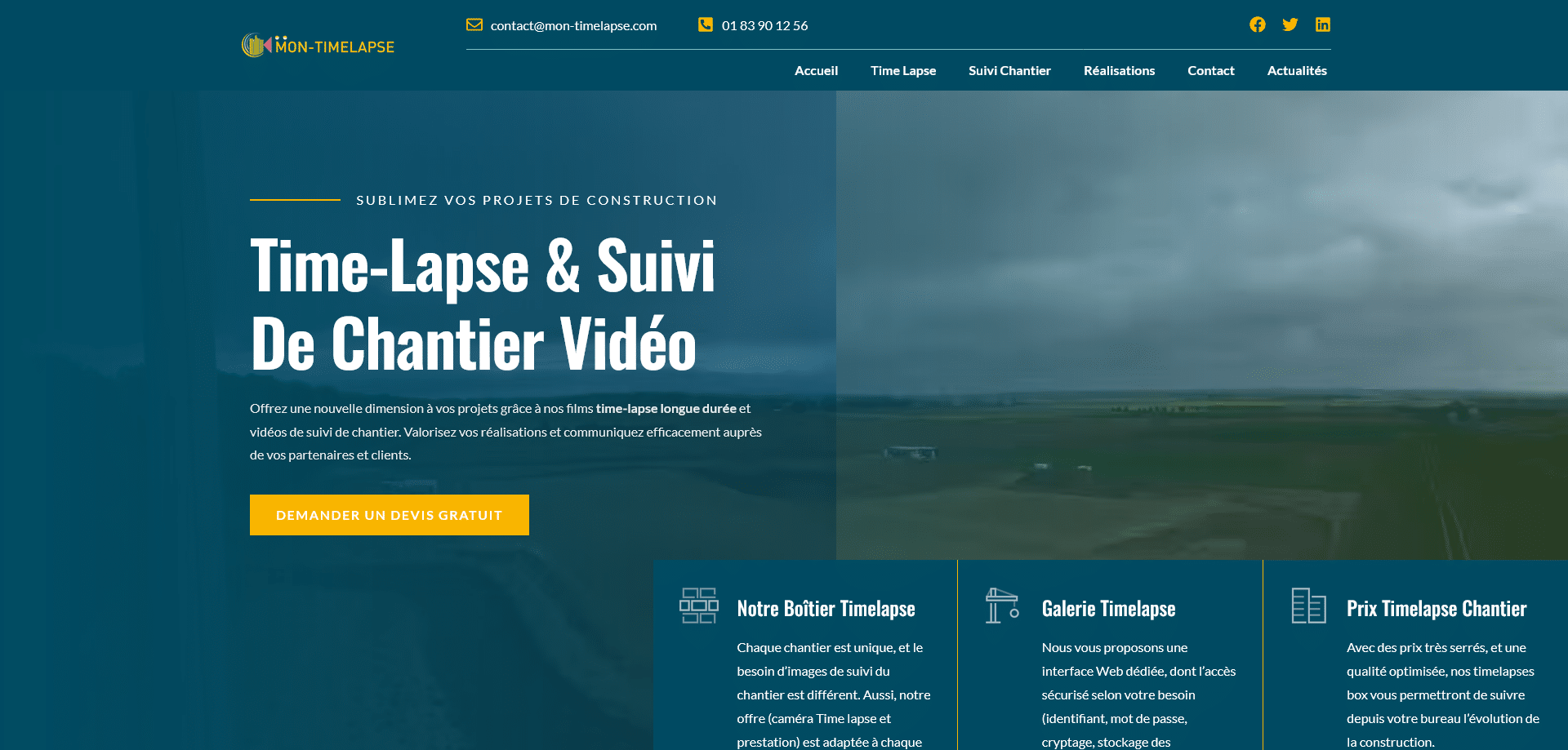 Aperçu du site mon-timelapse.com