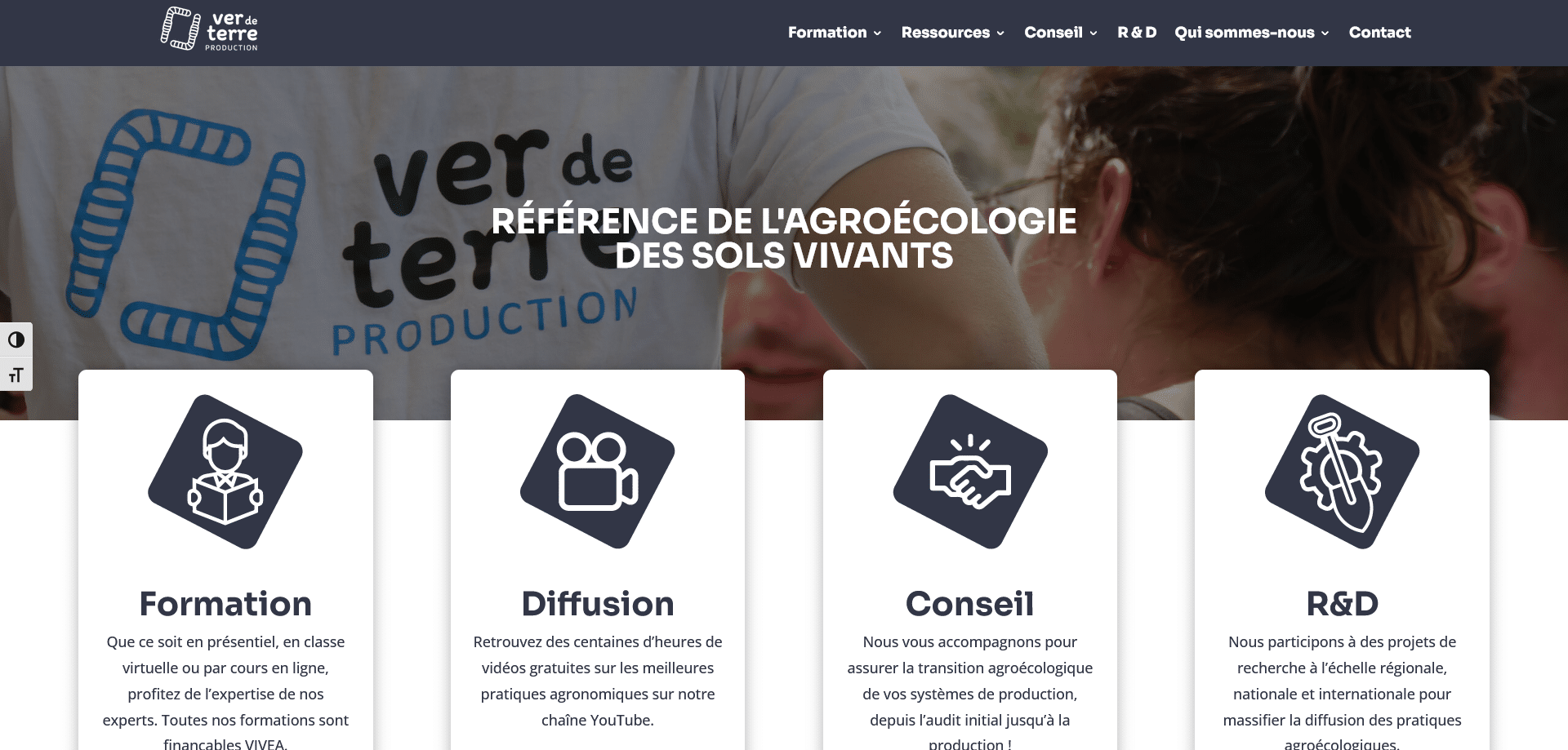 Aperçu du site verdeterreprod.fr